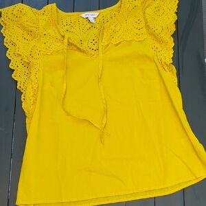 Maeve Yellow Eyelet Blouse